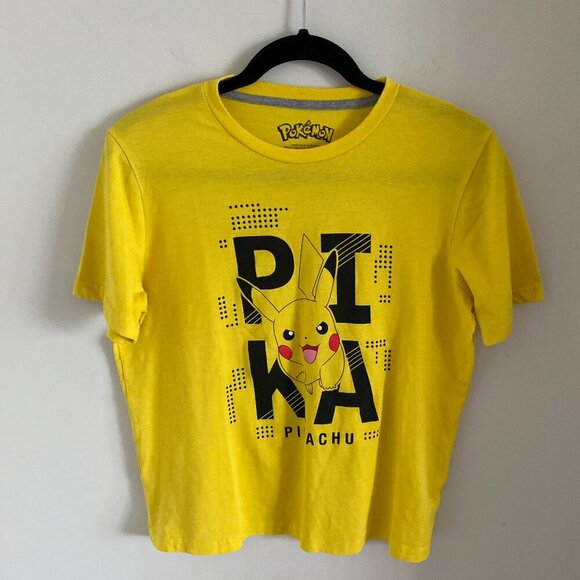 POKEMON PIKACHU  YOUTH YELLOW T-SHIRT SHORT SLEEVES SIZE XL - Picture 1 of 6